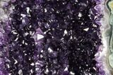 Tall, Dark Purple Amethyst Cluster On Wood Base - Uruguay #113930-1